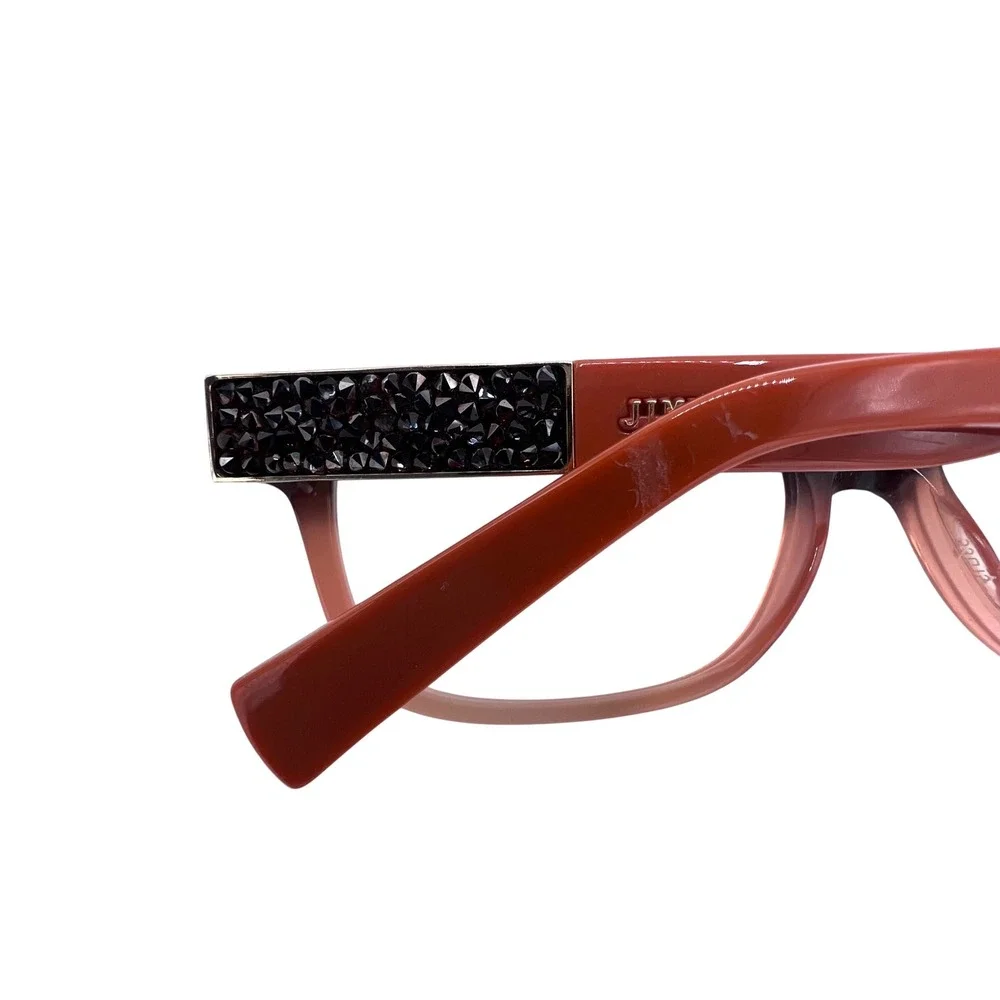 Jimmy Choo JC110 53-15-135 Burgundy Peach Ombre Crystal Eyeglasses Frames Only